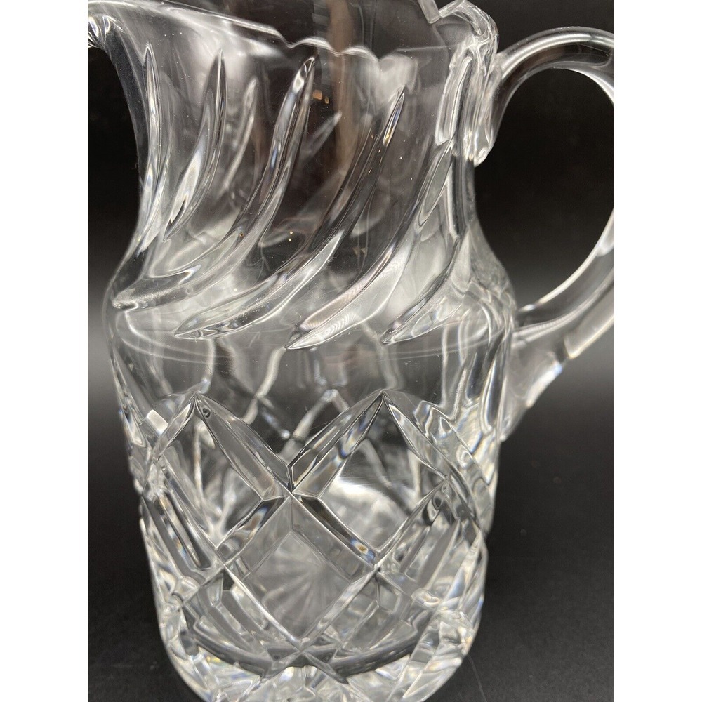 Rogaska Crystal Pitcher Diamond Pattern 6" Signed - Picture 2 of 10